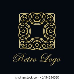 Vector ornament logo design template. Luxury vintage modern art deco element. Can be used as emblem.
