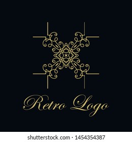 Vector ornament logo design template. Luxury vintage modern art deco element. Can be used as emblem.