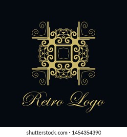 Vector ornament logo design template. Luxury vintage modern art deco element. Can be used as emblem.
