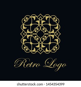Vector ornament logo design template. Luxury vintage modern art deco element. Can be used as emblem.