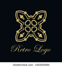 Vector ornament logo design template. Luxury vintage modern art deco element. Can be used as emblem.