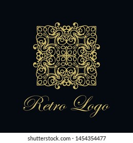 Vector ornament logo design template. Luxury vintage modern art deco element. Can be used as emblem.