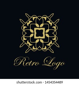 Vector ornament logo design template. Luxury vintage modern art deco element. Can be used as emblem.