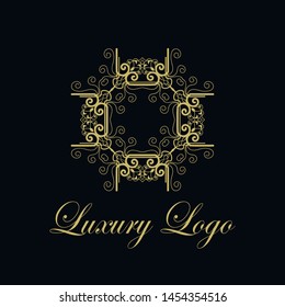 Vector ornament logo design template. Luxury vintage modern art deco element. Can be used as emblem.