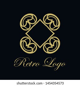 Vector ornament logo design template. Luxury vintage modern art deco element. Can be used as emblem.