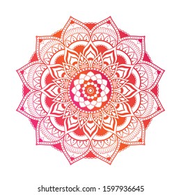 vector ornament mandala isolated white background