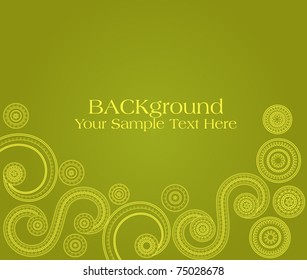 Vector ornament on a green background