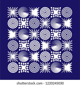 Vector ornament. Pattern abstract. Design background for card, web, print, wallpaper, textile, boxing, paper. Christmas, New year, holiday ornament.