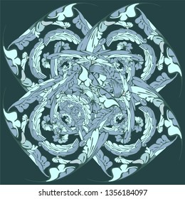 Vector ornament pattern background. Abstract flourish mandala. Sketched print. Elegant luxury texture for wallpaper, page fill, tile, carpet.