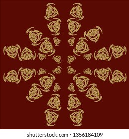 Vector ornament pattern background. Abstract flourish mandala. Sketched print. Elegant luxury texture for wallpaper, page fill, tile, carpet.