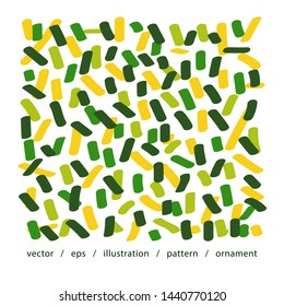 Vector ornament. Pattern background
 texture. Green and yellow style