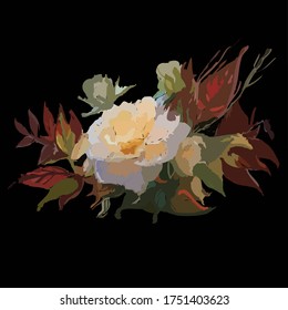 Vector ornament pink cute  yellow flowers painting drawing  background pattern beautiful cool print for fabric, fabric factories, tablecloth bedding black