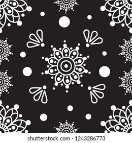 Vector Ornament seamless pattern, circle, dot, with a grey and white background