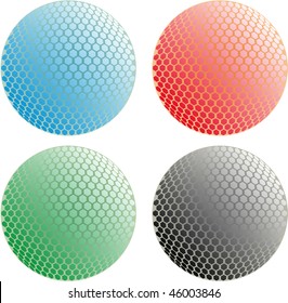 Vector. Ornament set in color 65.. More 3d Ornaments see in portfolio