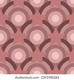 Vector - Ornament with stars, seamless pattern, illustration