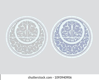 Vector ornament in the style of grisaille