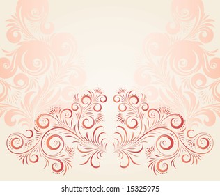 Vector ornament in style of Russian folk art hohloma