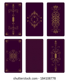 Vector ornament for Tarot cards or playing cards