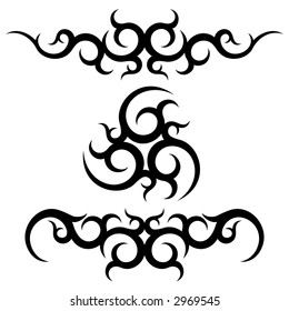 vector ornament In tribal style, beast number