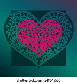 Vector ornament Valentine's heart