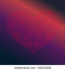 Vector ornament Valentine's heart