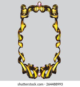 vector ornament vintage baroque frame with gems
