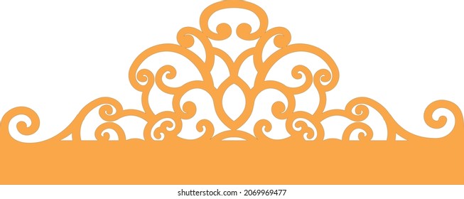 Vector ornament vintage pattern royal for laser cut papercut