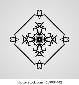 Vector ornamental abstract logo for backgrounds, logos, stickers, labels, tags and other design.