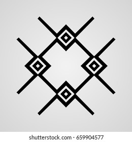 Vector ornamental abstract logo for backgrounds, logos, stickers, labels, tags and other design.