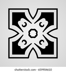 Vector ornamental abstract logo for backgrounds, logos, stickers, labels, tags and other design.