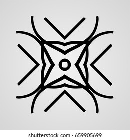 Vector ornamental abstract logo for backgrounds, logos, stickers, labels, tags and other design.