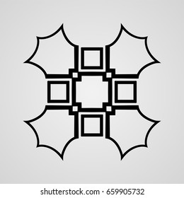 Vector ornamental abstract logo for backgrounds, logos, stickers, labels, tags and other design.