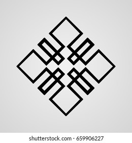Vector ornamental abstract logo for backgrounds, logos, stickers, labels, tags and other design.