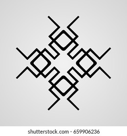 Vector ornamental abstract logo for backgrounds, logos, stickers, labels, tags and other design.