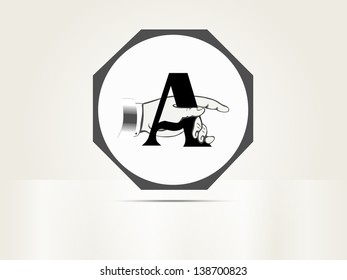 Vector ornamental art deco letter S sign alphabet