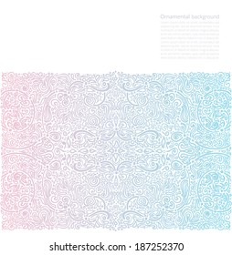 Vector ornamental background with copy space
