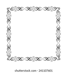 Vector ornamental black frame