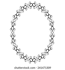 Vector ornamental black frame for mirror