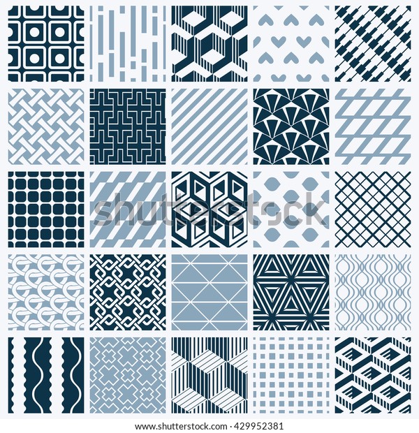Vector Ornamental Black White Seamless Backdrops Stock Vector