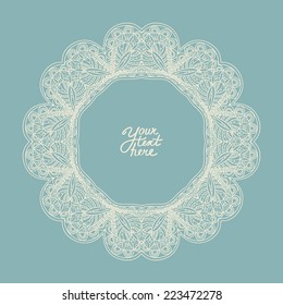 Vector ornamental circle frame. It can be used for card, invitation, poster, banner, fabric design, wedding card.