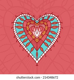 vector ornamental colorful heart