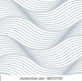 Vector ornamental continuous background made using undulate lines and curves. Monochrome netting composition can be used as wallpaper pattern.