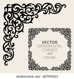 Vector Ornamental Corner Frame