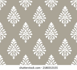 Patrón de papel tapiz de damasco ornamental vector