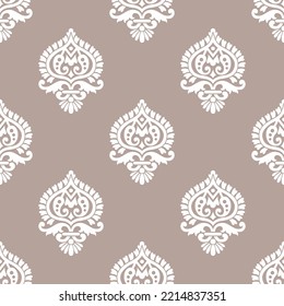 Vector ornamental damask wallpaper pattern design