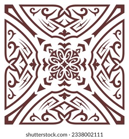 Vector ornamental decoration tile pattern