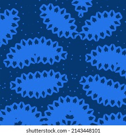 Vector con fondo decorativo ornamental de tonos azules.