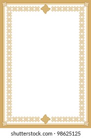 Vector ornamental decorative certificate