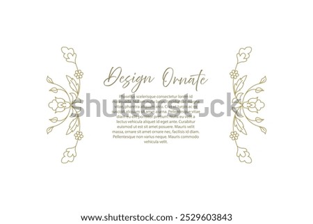 Vector ornamental decorative design. Elegant ornate element for design template, place for text. Luxury east floral border. Lace decor for birthday and greeting card, wedding invitation,certificate.