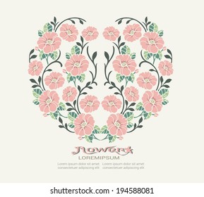 Vector ornamental Decorative elements design,flower border,boquet of flowers
